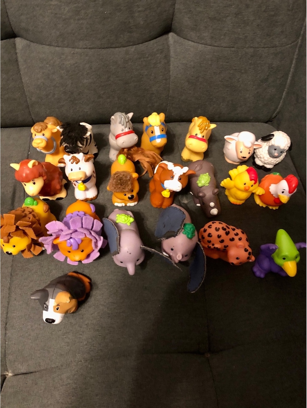 Fisher Price Little People 21 Animals Lot No Duplicates Sensory Play Texture - Picture 3 of 9